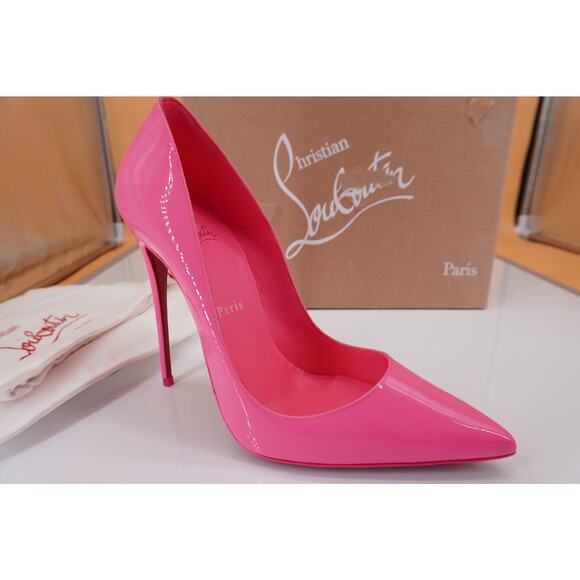 Christian Louboutin So Kate Pink Pointy Toe Patent Pump SZ 38.5 NIB $799 - Picture 1 of 12